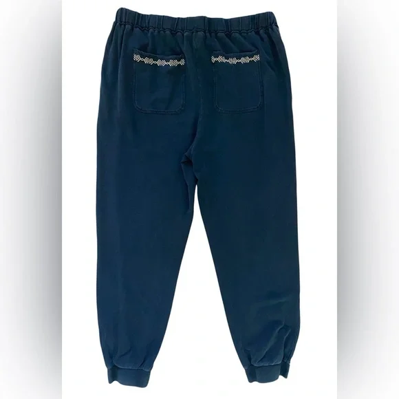 Sundance Faded Fields Jogger Pants Floral Embroidery Size Large Boho - Picture 6 of 8